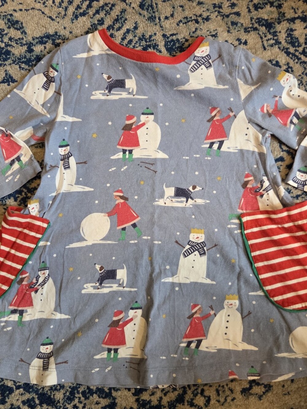 Mini Boden Snowman Tunic 5/6